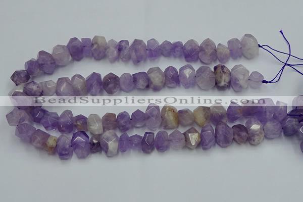 CNG2822 10*14mm - 13*18mm faceted nuggets lavender amethyst beads