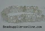 CNG2823 10*14mm - 13*18mm faceted nuggets white crystal beads