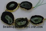 CNG2856 8 inches 35*45mm - 45*55mm freeform druzy agate beads