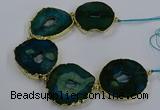 CNG2862 8 inches 40*45mm - 50*60mm freeform druzy agate beads