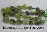 CNG3020 15*20mm - 22*30mm nuggets green rutilated quartz beads