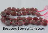 CNG3023 15.5 inches 15*20mm - 22*30mm nuggets strawberry quartz beads