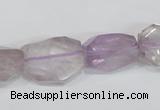 CNG309 15.5 inches 15*22mm faceted nuggets amethyst gemstone beads