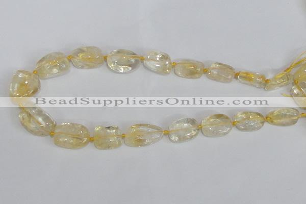 CNG313 15.5 inches 10*14mm – 15*20mm nuggets citrine gemstone beads