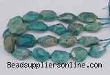 CNG3315 25*30mm - 30*45mm faceted freeform amazonite beads