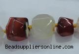 CNG336 15.5 inches 8*10mm - 15*18mm faceted nuggets agate beads