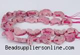 CNG3376 20*30mm - 30*45mm freeform plated druzy agate beads