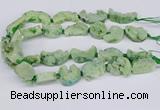 CNG3378 20*30mm - 30*45mm freeform plated druzy agate beads