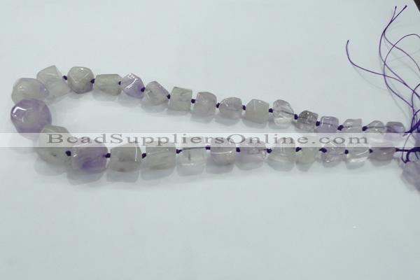 CNG338 15.5 inches 8*10mm - 18*22mm faceted nuggets amethyst beads