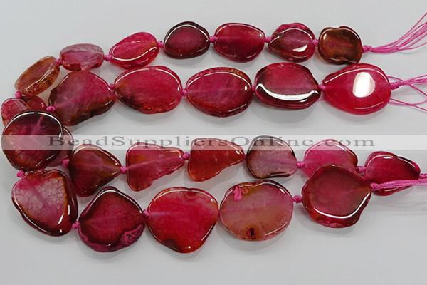 CNG3515 15.5 inches 20*25mm - 25*35mm freeform agate slab beads