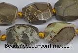 CNG3528 15.5 inches 13*18mm - 15*20mm faceted nuggets devil jasper beads