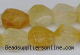 CNG3531 15.5 inches 12*16mm - 13*18mm faceted nuggets citrine beads