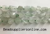 CNG3540 15.5 inches 8*12mm - 10*14mm nuggets green quartz beads