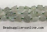 CNG3546 15*20mm - 20*25mm nuggets plated rough white crystal beads