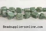 CNG3565 18*20mm - 25*30mm nuggets rough green aventurine beads