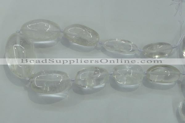 CNG357 15.5 inches 15*30mm - 25*48mm nuggets white crystal beads