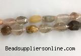 CNG3584 15*25mm - 20*35mm faceted nuggets mixed rutilated quartz beads