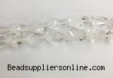 CNG3593 15*25mm - 20*35mm faceted nuggets white crystal beads