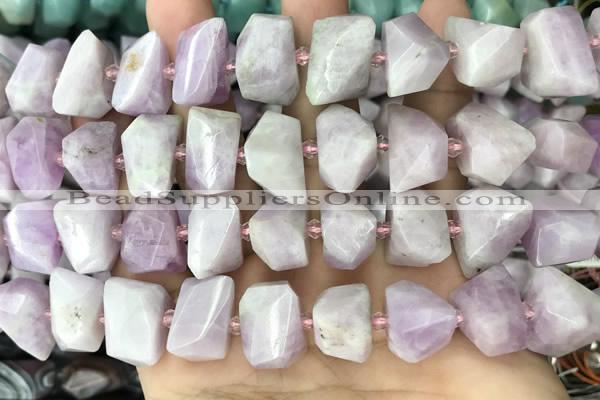 CNG3603 15.5 inches 13*20mm - 15*24mm faceted nuggets kunzite beads