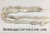 CNG3625 15.5 inches 12*35mm teardrop druzy agate beads