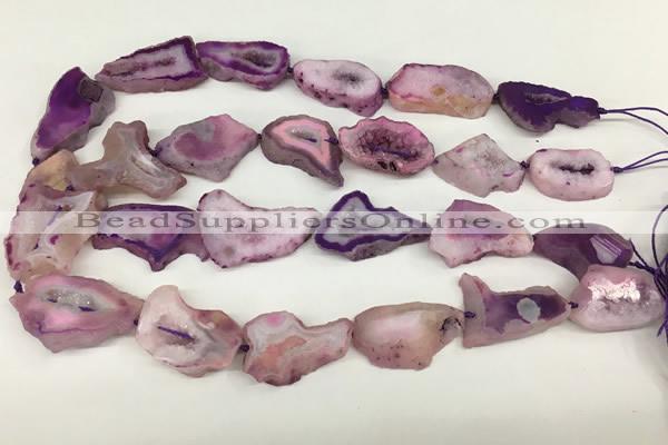 CNG3637 15.5 inches 22*30mm - 30*40mm freeform druzy agate beads