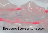 CNG422 15.5 inches 15*20mm - 22*34mm nuggets rose quartz beads