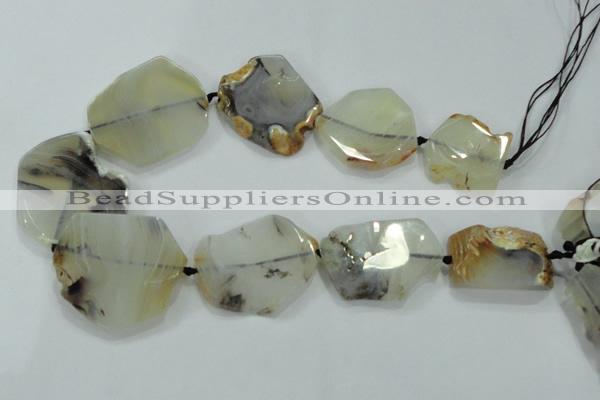 CNG456 15.5 inches 24*30mm - 35*55mm nuggets agate gemstone beads