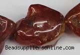 CNG49 15.5 inches 28*32mm nuggets red agate gemstone beads