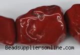 CNG50 15.5 inches 25*35mm nuggets red jasper gemstone beads