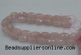 CNG5004 15.5 inches 15*25mm faceted rice rose quartz beads