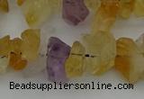 CNG5014 15.5 inches 6*10mm - 13*18mm nuggets amethyst & citrine beads