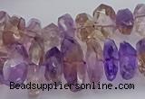 CNG5026 15.5 inches 7*12mm - 10*18mm faceted nuggets ametrine beads