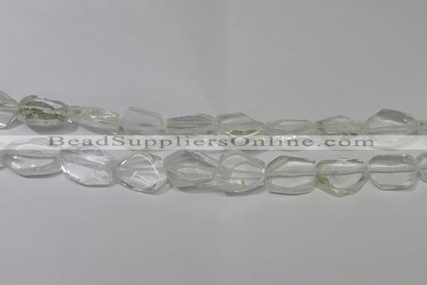 CNG5100 15.5 inches 14*20mm - 18*25mm freeform white crystal beads