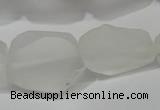 CNG5112 15.5 inches 14*20mm - 18*25mm freeform matte white crystal beads