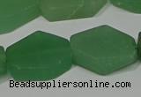 CNG5124 14*20mm - 18*25mm freeform matte green aventurine beads