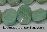 CNG5140 15.5 inches 15*18mm - 15*20mm faceted freeform amazonite beads