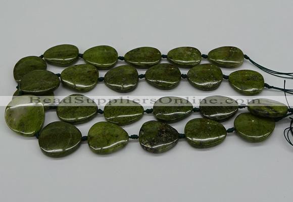 CNG5167 15.5 inches 16*22mm - 30*35mm freeform green gemstone beads