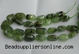 CNG5203 13*18mm - 15*25mm faceted nuggets green rutilated quartz beads