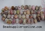 CNG5205 12*16mm - 15*20mm faceted nuggets pink opal gemstone beads