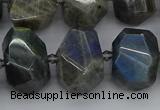 CNG5222 15.5 inches 12*16mm - 15*20mm faceted nuggets labradorite beads