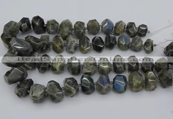 CNG5222 15.5 inches 12*16mm - 15*20mm faceted nuggets labradorite beads