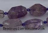 CNG5226 15.5 inches 10*15mm - 15*25mm faceted nuggets amethyst beads