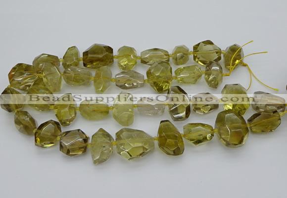 CNG5236 15.5 inches 13*18mm - 18*25mm faceted nuggets lemon quartz beads