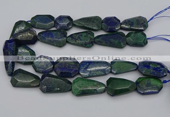 CNG5257 15.5 inches 20*25mm - 25*40mm faceted freeform chrysocolla beads