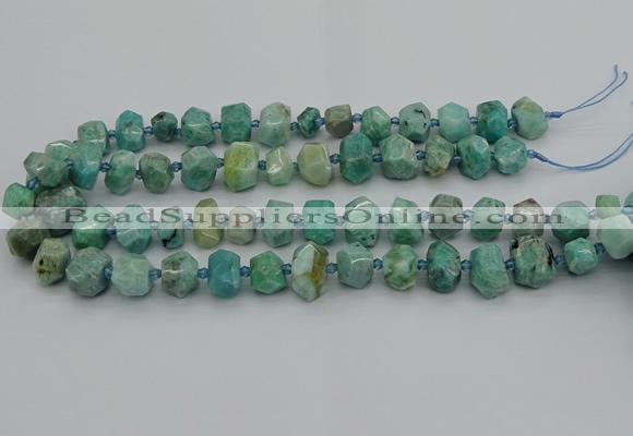 CNG5270 15.5 inches 8*12mm - 12*16mm faceted nuggets amazonite beads