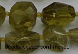 CNG5281 15.5 inches 12*16mm - 18*25mm faceted nuggets lemon quartz beads