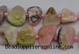 CNG5293 15.5 inches 8*12mm - 15*20mm freeform pink opal gemstone beads