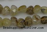 CNG5297 15.5 inches 5*8mm - 12*16mm nuggets golden rutilated quartz beads