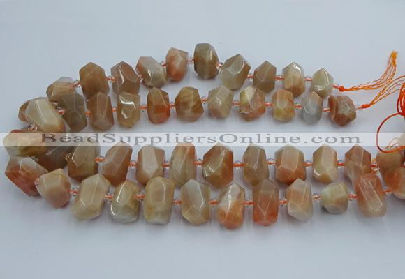 CNG5301 15.5 inches 12*16mm - 15*20mm faceted nuggets moonstone beads