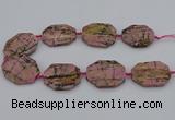 CNG5316 15.5 inches 25*35mm - 35*45mm freeform rhodonite beads